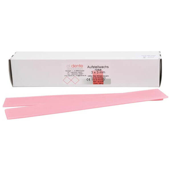 Protein Mounting Wax for Dental Positioning (220 gr) - Light pink 5 x 5 mm Img: 202508091