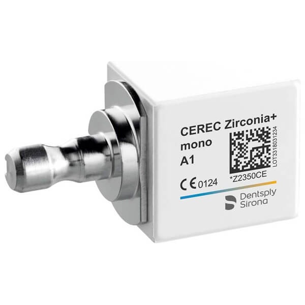 Cerec Zirconia+: Translucent Zirconium Dioxide Block (3 units) - Mono A1 Img: 202406081