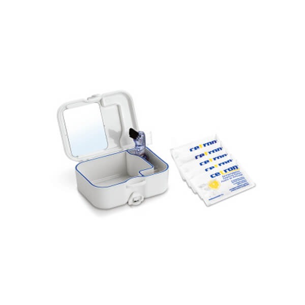 Cetron Set: Box for Prosthetics and Orthodontics - Set with box, brush and cleaner. Img: 202404131