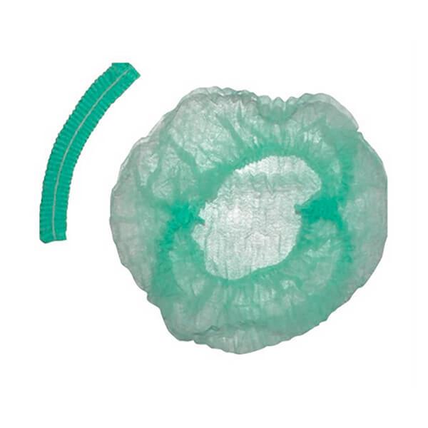 PP circular nurse cap. Green (250 units) Img: 202105011