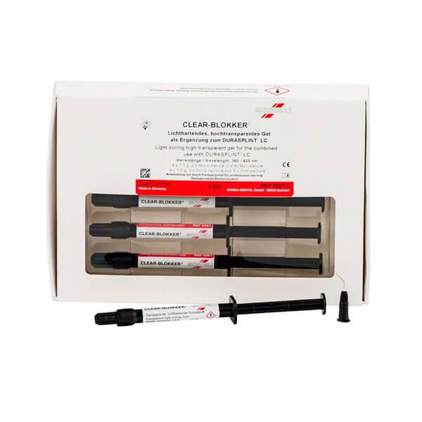CLEARBLOKKER Lightcuring gel for DURAN splints (4 x 1.5 gr) SCHEU