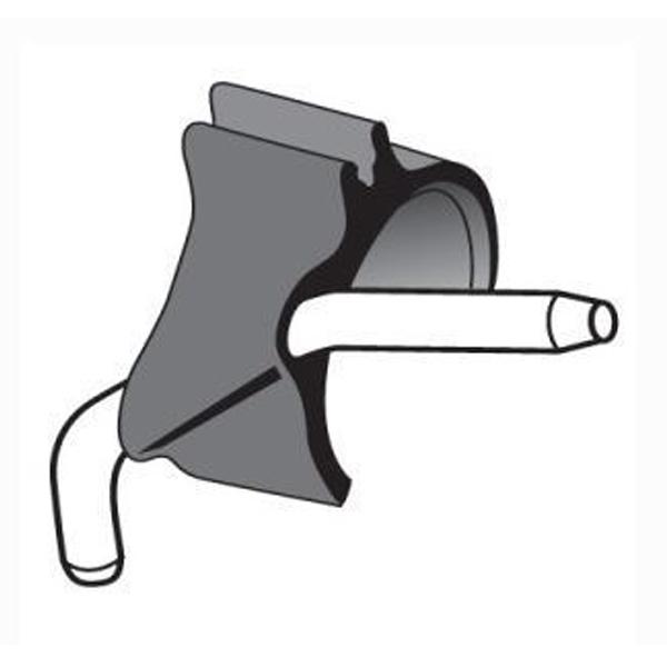 Black Spray Tube Clip (3 pcs) - With external tube Img: 202107101