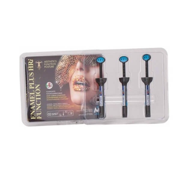 Enamel plus HRI: Posterior Teeth Functional Composite (Syringes 2.5 g) - 3 x 2.5 g syringes - Colour: Assortment Img: 202307011