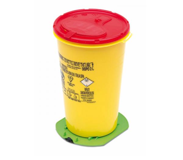 Needle container 0,7l G62 yellow w/suction cup (10 pcs) LARIDENT