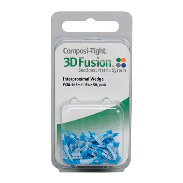 Composi-tight 3D Fusion: Plastic with Silicone Small Blue Wedges (50pcs.) Img: 202203121