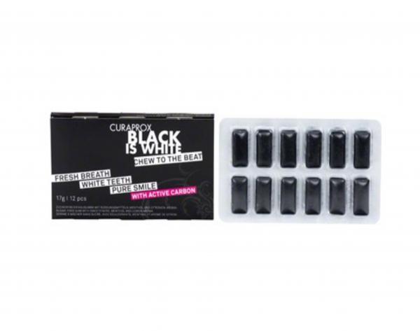 Curaprox Black is White: Chewing gum (12 pcs) Img: 202104171