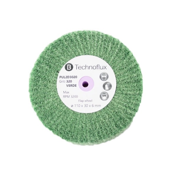 Green Radial Polishing Discs - 320: 110 x 30 Img: 202303251