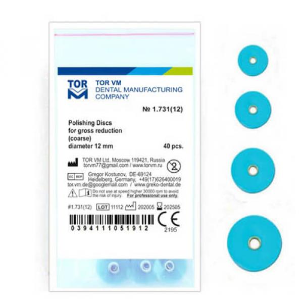 12mm Abrasive Dental Polishing Discs (40 pcs) TOR VM