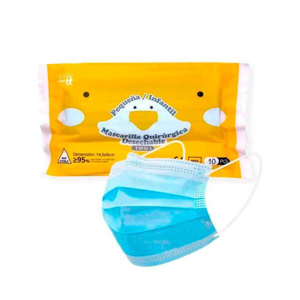 Blue Disposable Masks for Children Img: 202203051