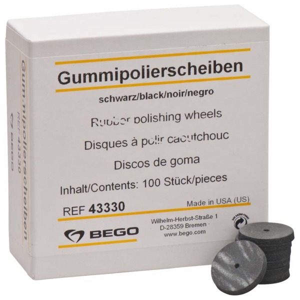 Disc or Tip Shaped Rubber Polishers (100 pcs) - F: Disc - Pre-polished - Di: 22 mm - A: 3.5 mm Img: 202411301