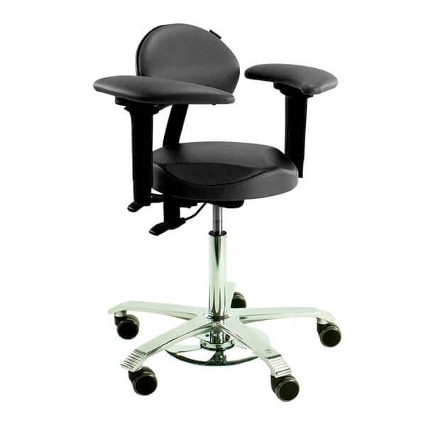 Ergo Support chair black: for use with the microscope (K05) Img: 202106121