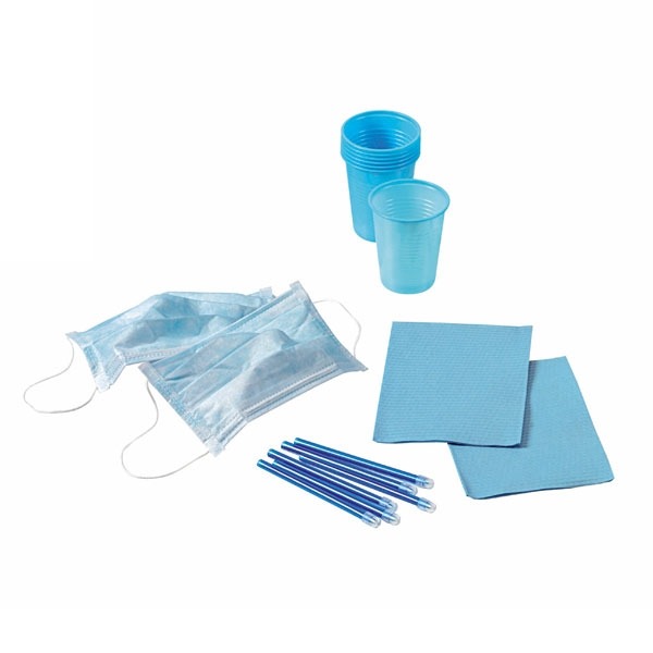 KIT 4 DISPOSABLE LIGHT BLUE 500 PATIENTS Img: 202304151
