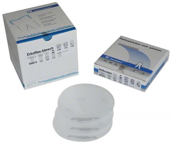 Erkoflex Bleach - Thermoplastic Bleaching Sheets (1mm) - 20 pieces Ø 120 mm Img: 202104171