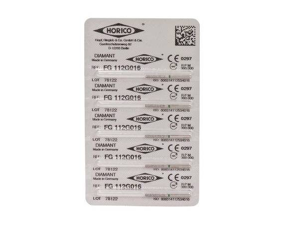 Fg 112 - Diamond bur (5 pcs) - ISO 016 green Img: 202104171