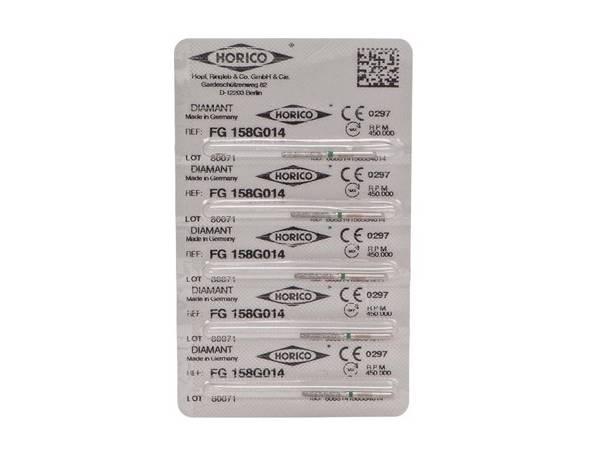 Fg 158 - Green diamond burr ISO 014 (5 pcs) Img: 202104171