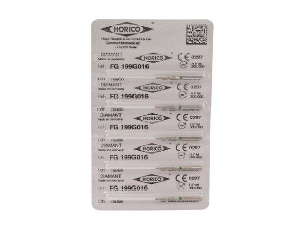 Fg 199 - Diamond bur (5 pcs) - Green ISO 016 Img: 202104171