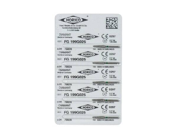 Fg 199 - Diamond bur (5 pcs) - Green ISO 025 Img: 202104171