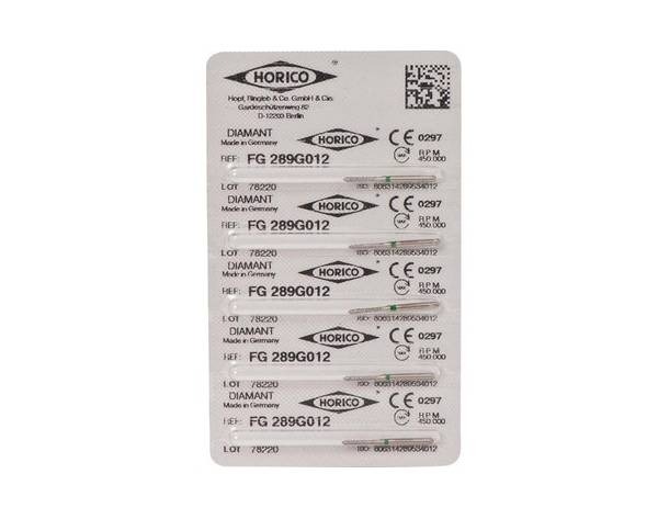 Fg 289 - Diamond bur (5 pcs) - Green ISO 012 Img: 202104171