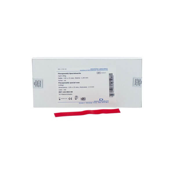 Flexaponal: Bite Wax (50 pcs) - Red 120 x 15 mm Img: 202508091