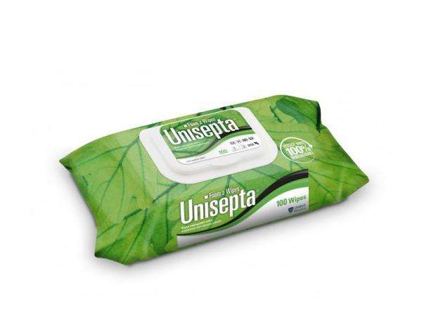 Unisepta Foam 2: disinfectant wipes (100 pcs)- Img: 202010171