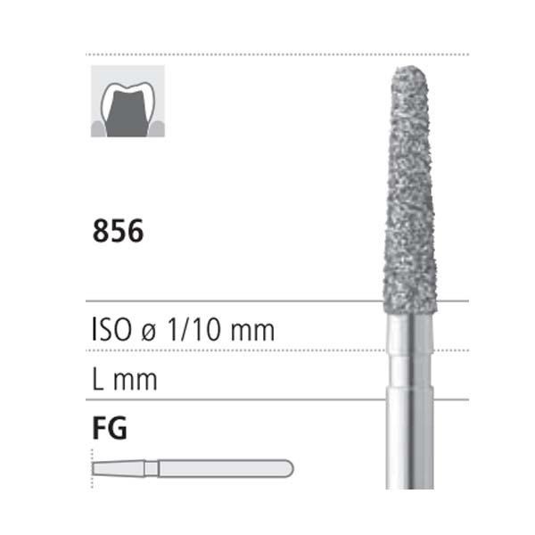 D18/6 856 Conical Diamond CA Burr (6 pcs) - Nº016 Img: 202204301