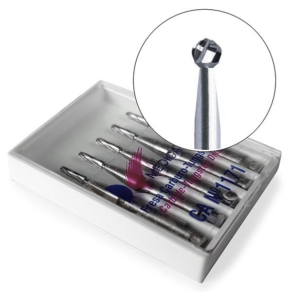 Tungsten Carbide Burs 001.204 Ball End Mills CA (5 pcs) - Nº 5 Img: 202206181