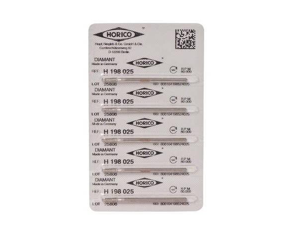 Diamond Burr H 198 8 mm ISO 025 (5 pcs) Img: 202104171