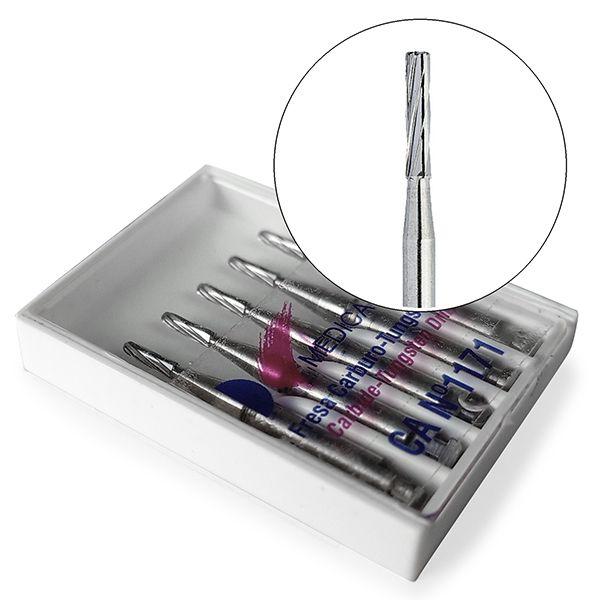 Tungsten Carbide Burs 110.314 Flat Cylindrical FG (5 pcs.) - NO. 57L Img: 202205141