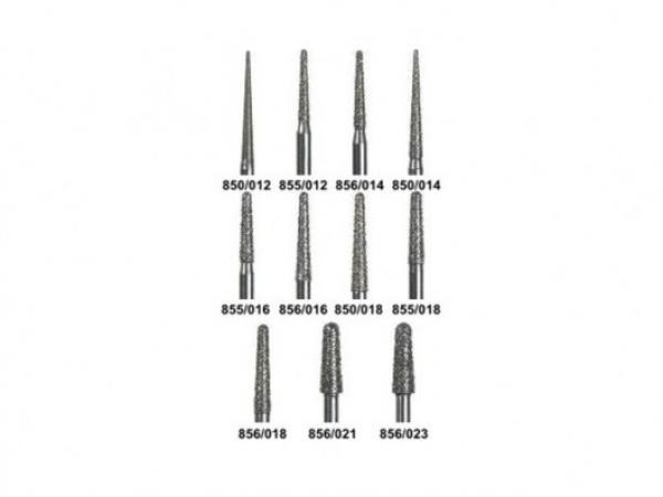 Jet Diamond Bur Coarse SC856 Round end taper - (5 pcs.) - C856-012 round end taper 5pcs Img: 202205071