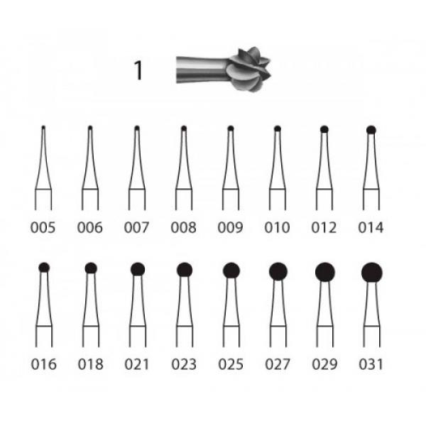 STAINLESS STEEL BURS FOR DENTAL CLINIC (6u.) KOMET
