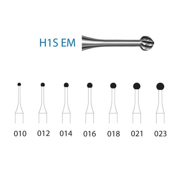 H1SEM.204 Tungsten carbide burs for AC (5 pcs.) - 012 Img: 202306031