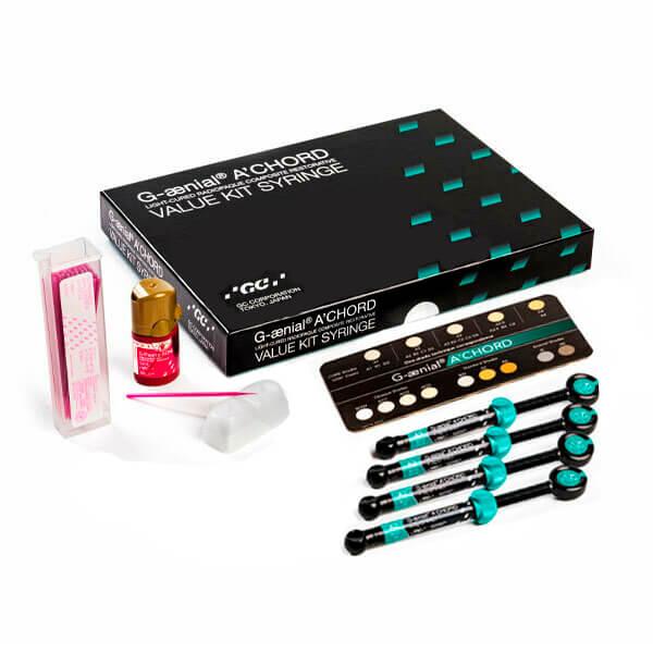 G-AENIAL A'CHORD + G-PREMIO BOND REFILL: Universal Composite & Adhesive (Kit of 4 syringes + 1 bottle of 5ml) Img: 202205141