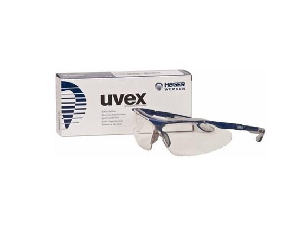 Adjustable eye protection goggles with clear lens - Clear glasses with blue frame Img: 202104171