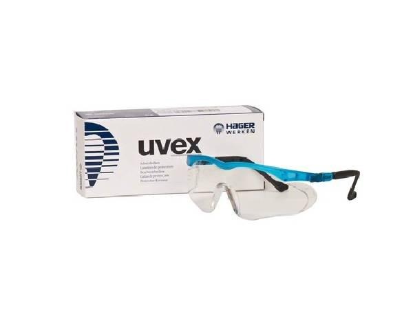 Hager iSpec Flexi Fit II: blue frame safety spectacles - Clear lens, blue frame Img: 202104171