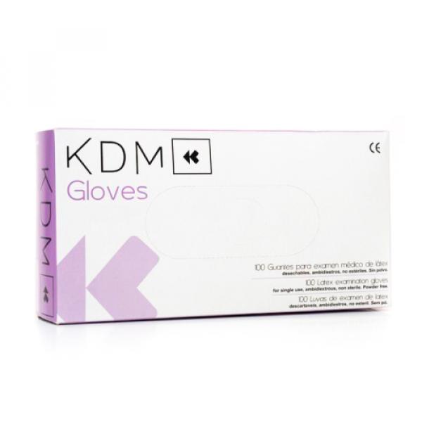 GLOVES KDM latex gloves with powder - extra small 100 ud Img: 202202121
