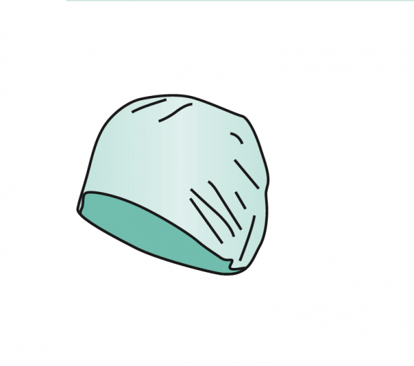 Surgical cap with tapes (250 pcs) Img: 202105011