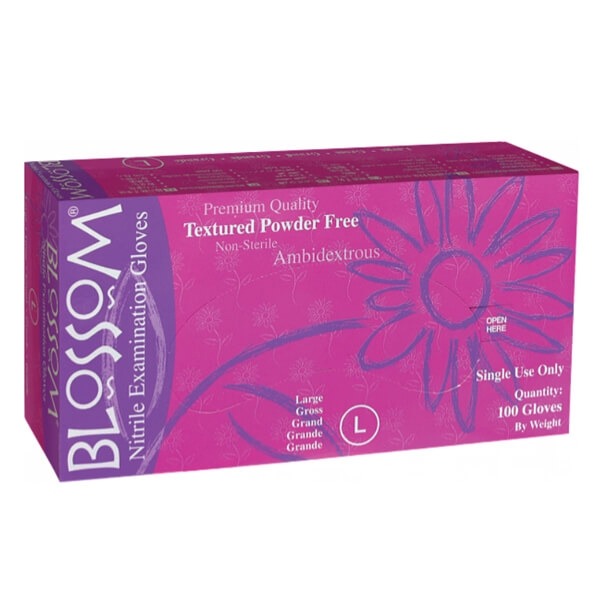 Powder-Free Disposable Lilac Nitrile Gloves (100 units) - L Img: 202401061