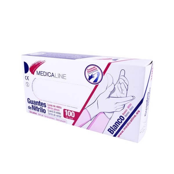 WHITE NITRILE GLOVES X-PEQ. 100u Img: 202306101