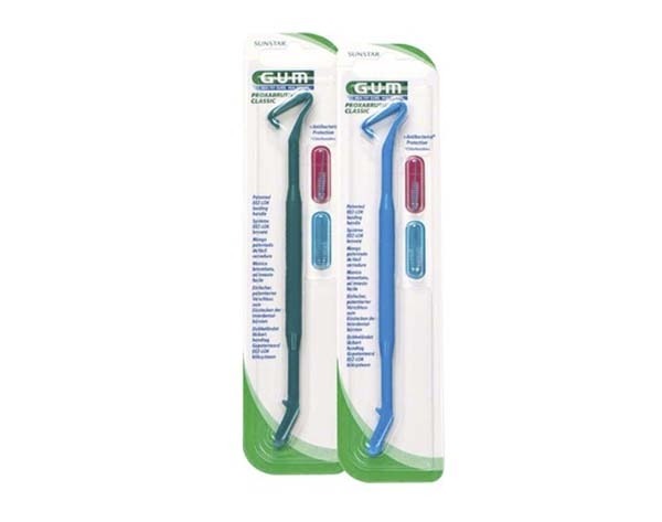 GUM Proxabrush Classic: Interdental Replacement Brushes (8 units) - Plastic support (1 pc) Img: 202202261