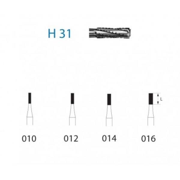 Carbide bur H31.204.012 for counter-angle (5 pcs.) - H31.204.012 Img: 202112041
