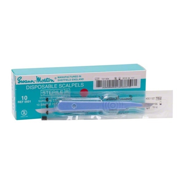 DISPOSABLE STERILE SCALPEL (10u.) - nº10-0501 Img: 202304151