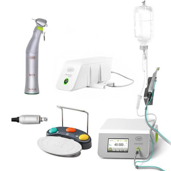 Implantmed SI-1023 Implant Motor Kit: CA, Piezomed Classic Module, Pedal S-N2 - Contra-angle handpiece WI-75 E/KM, Micro-motor without light Img: 202205071