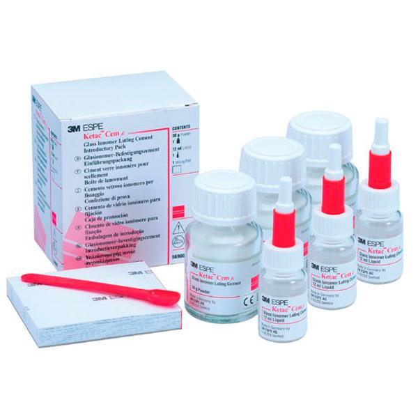 KETAC CEM EASY MIX TRIPLE CEMENTOS IONOMERO GLASS CASE (3x30gr.polvo