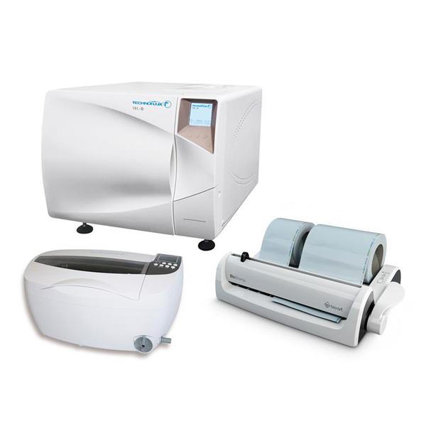 Sterilisation Kit: Class B Autoclave + Bio Stamp Sealer and Ultrasonic Vat. Img: 202104171