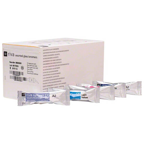 SDI Riva Glass Ionomer Restorative Material, Light Cure Capsules