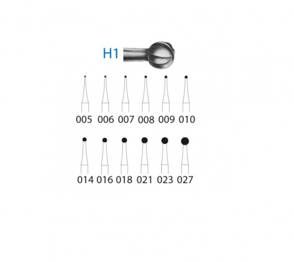 Carbide Bur H1 for CA (5u) Img: 202204301