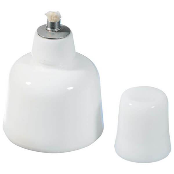 Autoclavable Opal Glass Alcohol Lamp (75 ml) - Burner with cork lid Img: 202508091