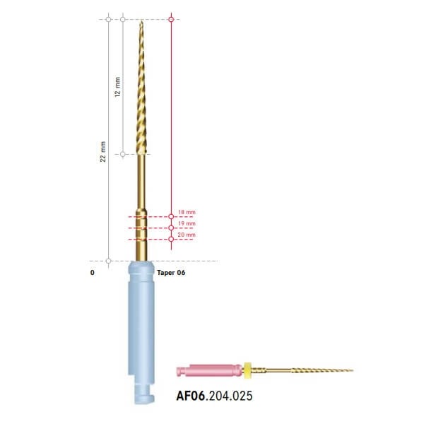 Alpha System: NiTi files (5 pcs) - L: 22 mm - N: 25 - C: 06 Img: 202306101