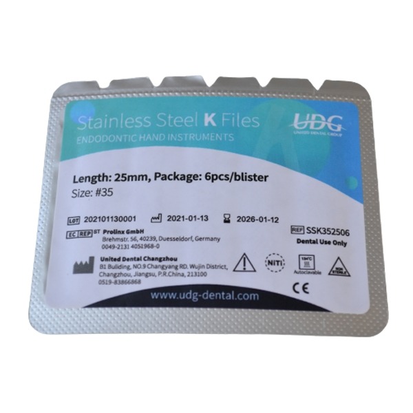 Stainless Steel K Files Stainless Steel 25mm Files (6 pcs) UDG