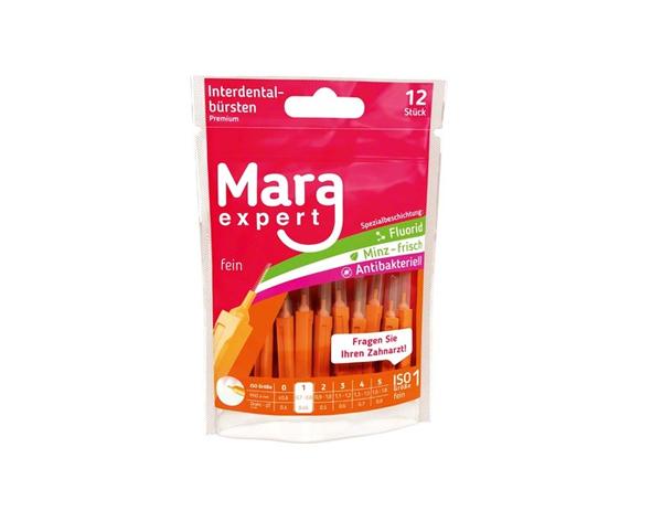 Mara expert Premium Line: Interdental Brushes (12 pcs) - Orange Ø 0.45 mm fine Img: 202104171